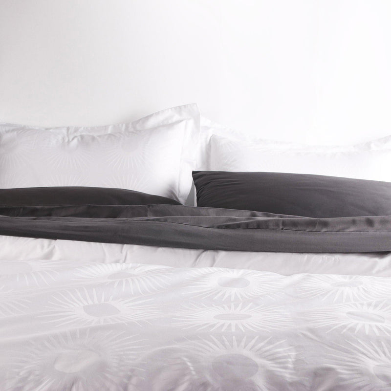 Bedding - Estrella in White Duvet Cover + Sham Set - 4 - Inhabit