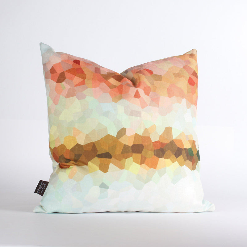 Handmade Pillows - Facet Fade in Sherbet Throw Pillow - 1 - Inhabit