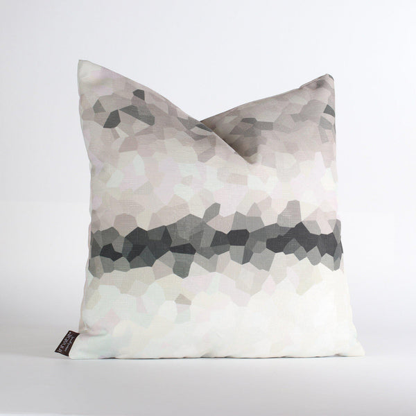 Handmade Pillows - Facet Fade in Slate Throw Pillow - 1 - Inhabit