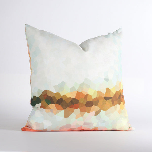 Handmade Pillows - Facet Low in Sherbet Throw Pillow - 1 - Inhabit
