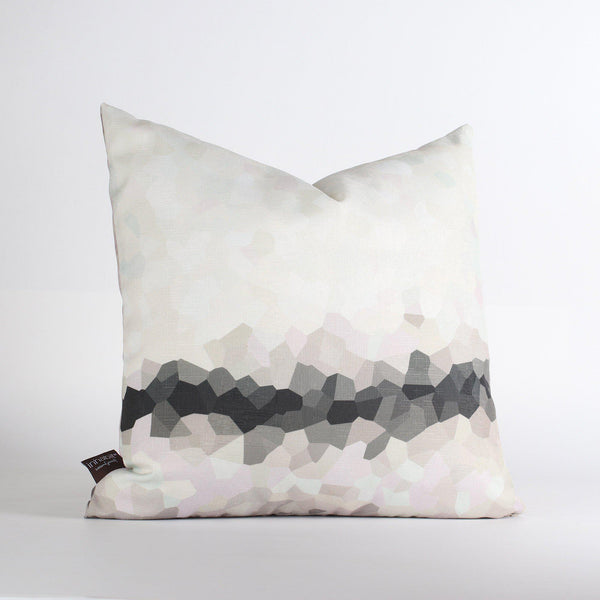 Handmade Pillows - Facet Low in Slate Throw Pillow - 1 - Inhabit