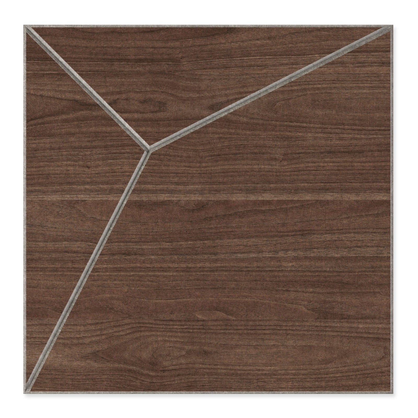 Dark walnut Frag HarmonyCARV panel with contrasting angular carved lines