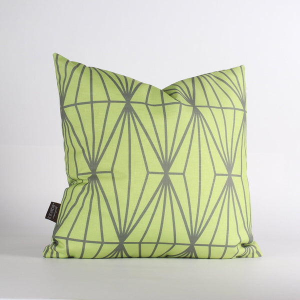 Handmade Pillows - Fragment in Lime Throw Pillow - 1 - Inhabit