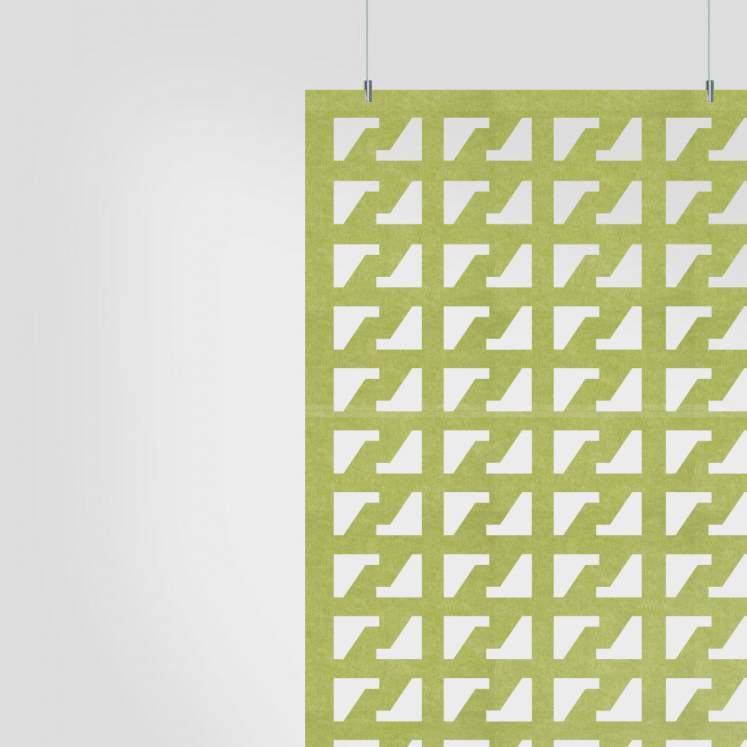 Acoustic Hanging Wall Panel | Room Divider - Houndstooth Harmony Acoustic PET Felt Hanging Room Divider - 2 - Inhabit
