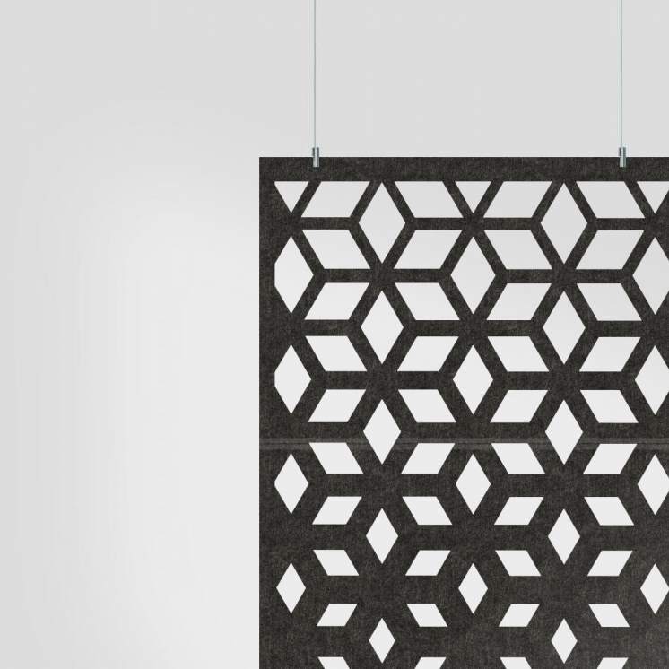 Acoustic Hanging Wall Panel | Room Divider - Jig Harmony Acoustic PET Felt Hanging Room Divider - 2 - Inhabit