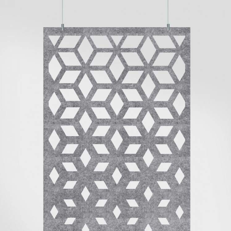 Acoustic Hanging Wall Panel | Room Divider - Jig Harmony Acoustic PET Felt Hanging Room Divider - 3 - Inhabit