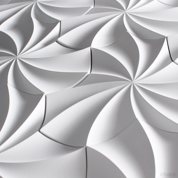 Cast Concrete Tiles - Kaleidoscope Cast Architectural Concrete Tile - Primer White - 5 - Inhabit