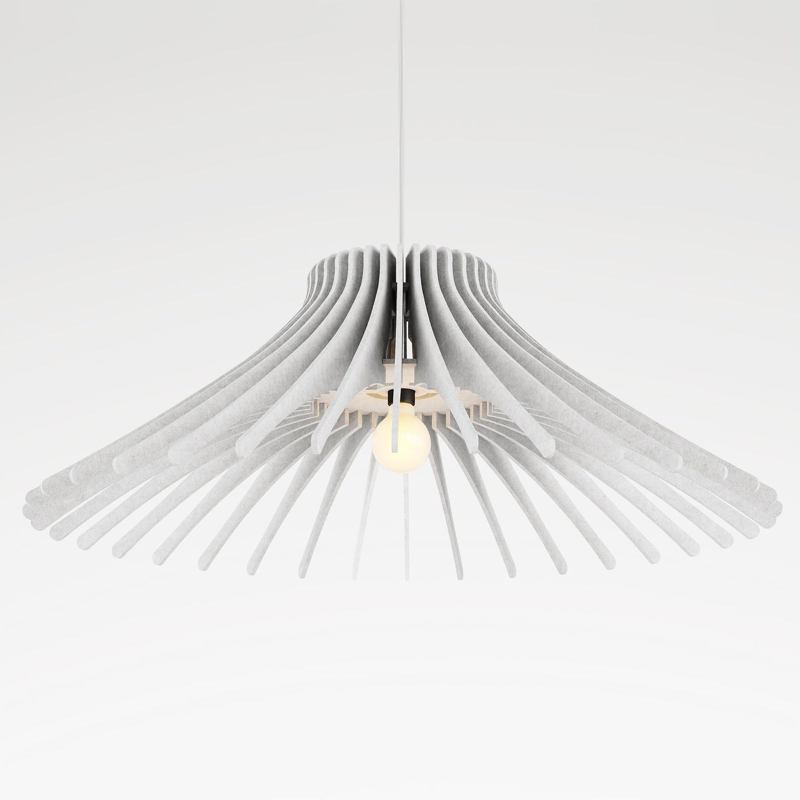Keck Harmony PET felt acoustic pendant light by Inhabit.