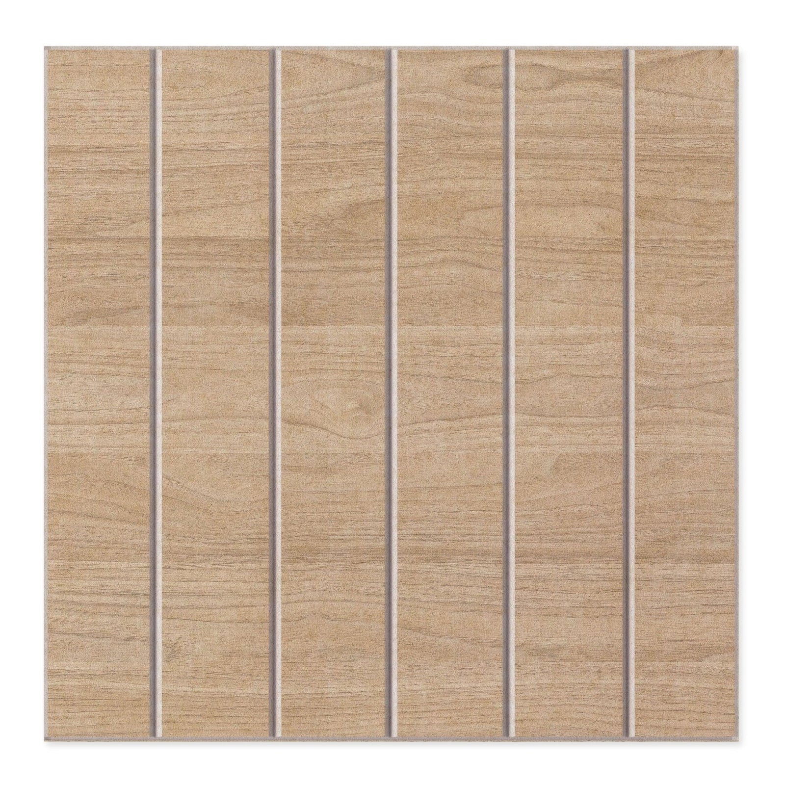 Level HarmonyCARV natural wood-grain acoustic wall panel by Inhabit.