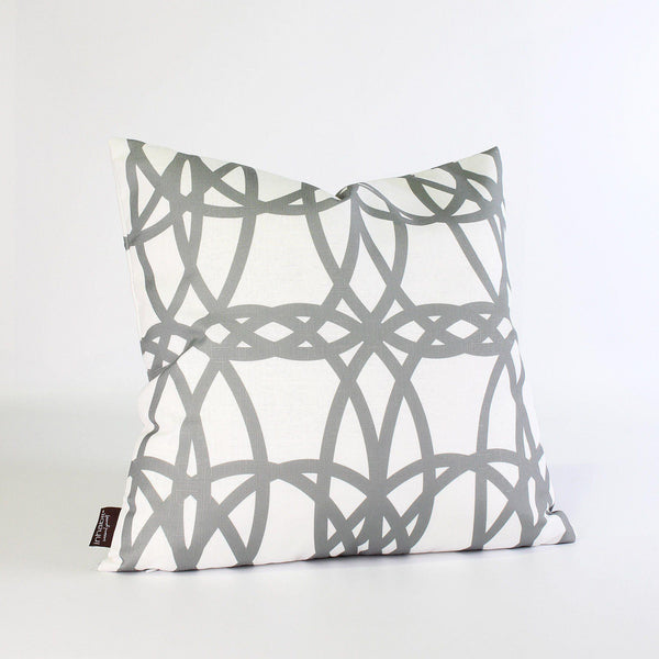 Handmade Pillows - Loom in Mineral Gray Throw Pillow - 1 - Inhabit