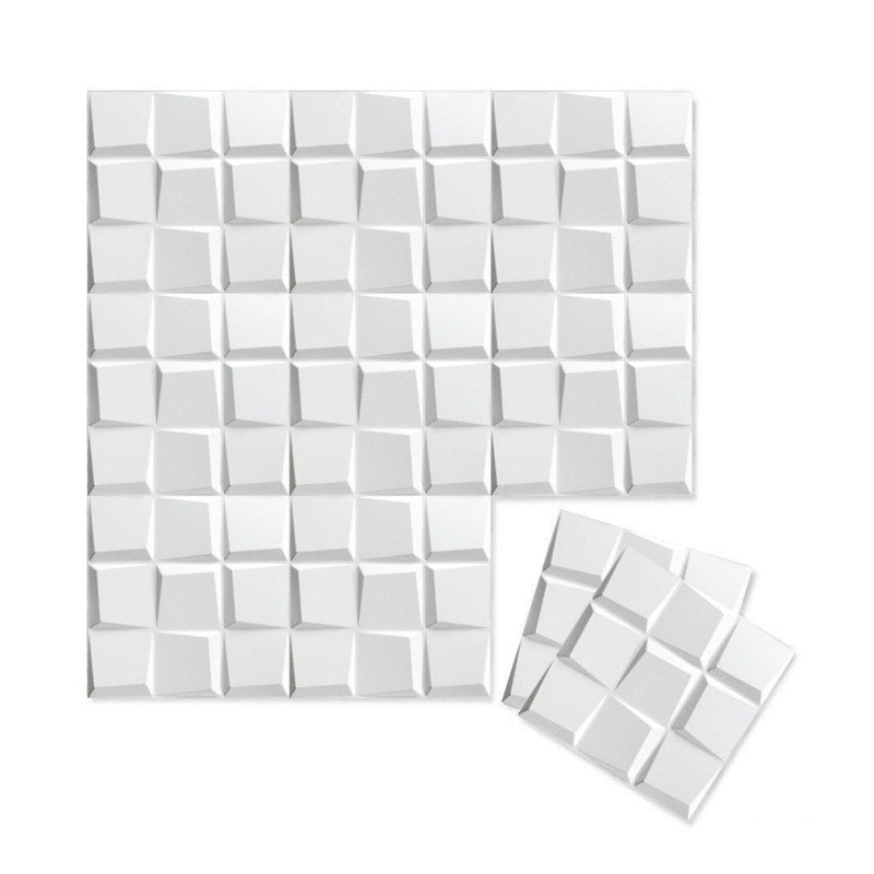 Wall Flats - 3D Wall Panels - Wall Flat Samples - Paint Ready 3D Wall Panels - 3 - Inhabit