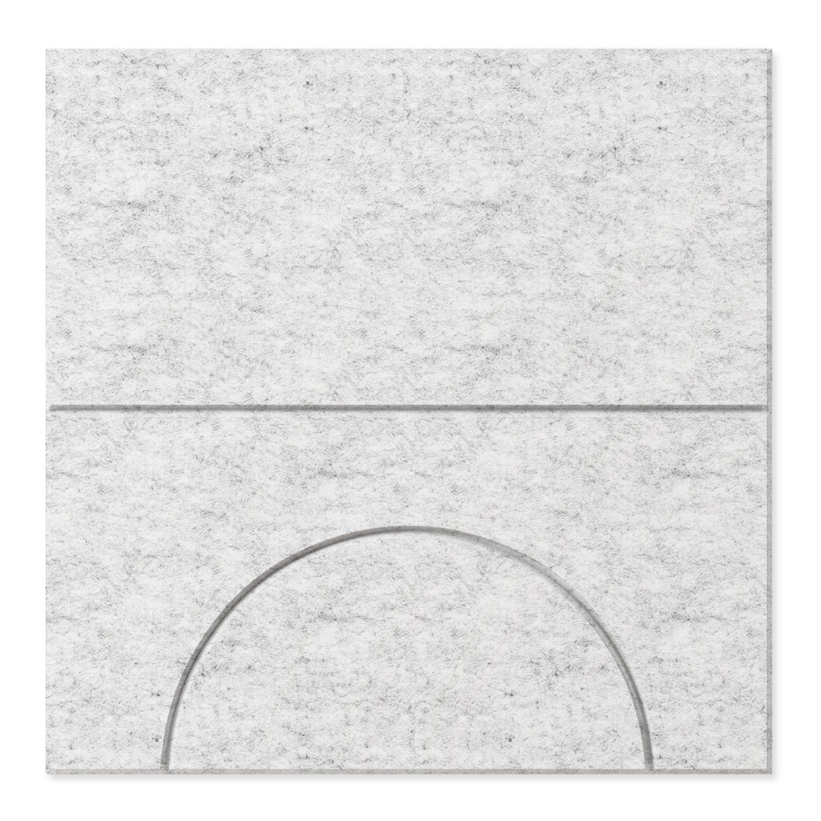 Parcel HarmonyCARV white PET felt acoustic wall panel by Inhabit.