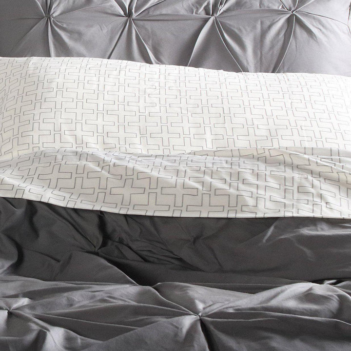 Bedding - Pinch in Charcoal Duvet Cover + Sham Set - 4 - Inhabit