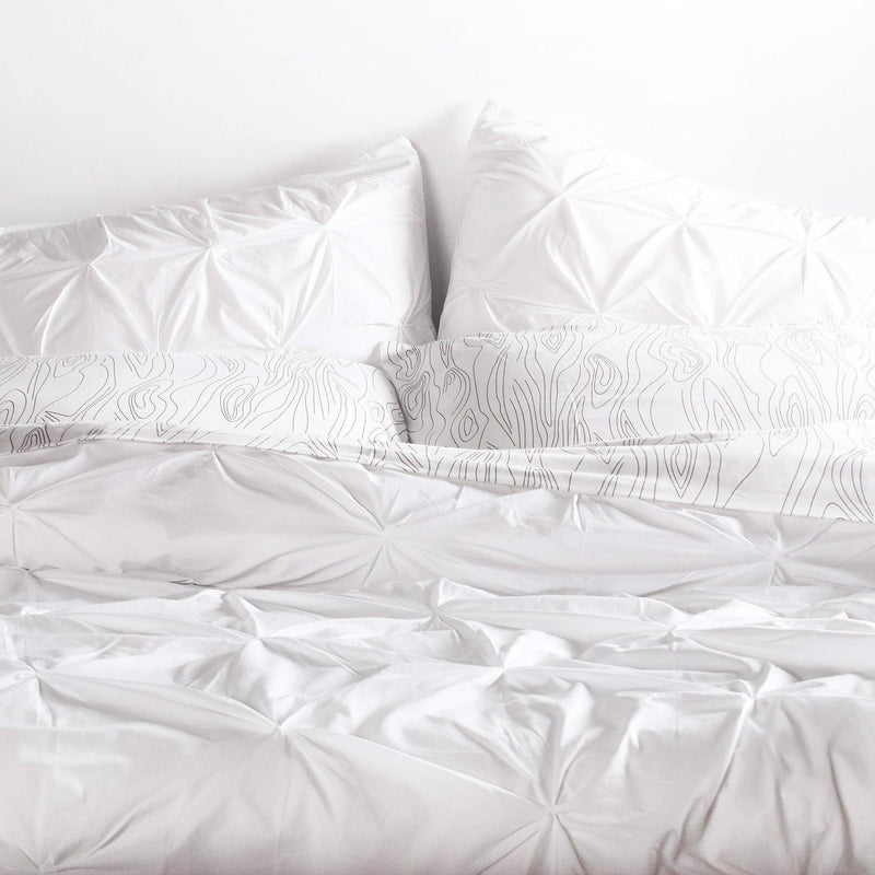 Bedding - Pinch in White Duvet Cover + Sham Set - 1 - Inhabit
