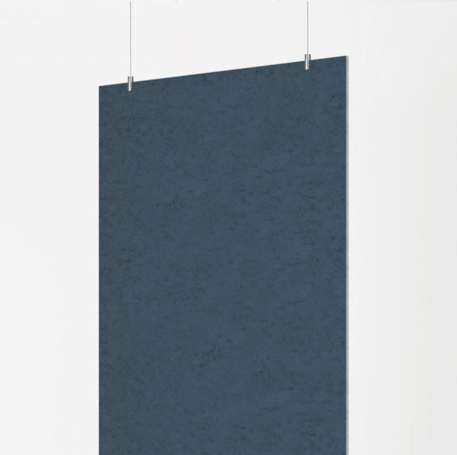 Slab HarmonyDIVDR hanging panels used as an acoustic room divider.