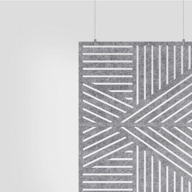 Acoustic Hanging Wall Panel | Room Divider - Slice Harmony Acoustic PET Felt Hanging Room Divider - 3 - Inhabit