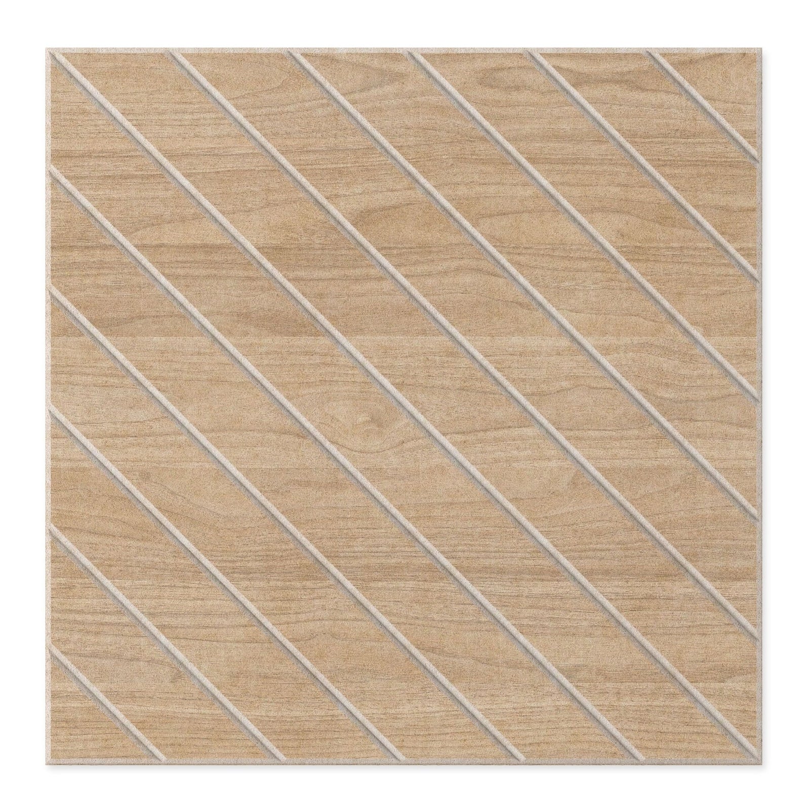 Slope HarmonyCARV natural wood-grain acoustic wall panel by Inhabit.