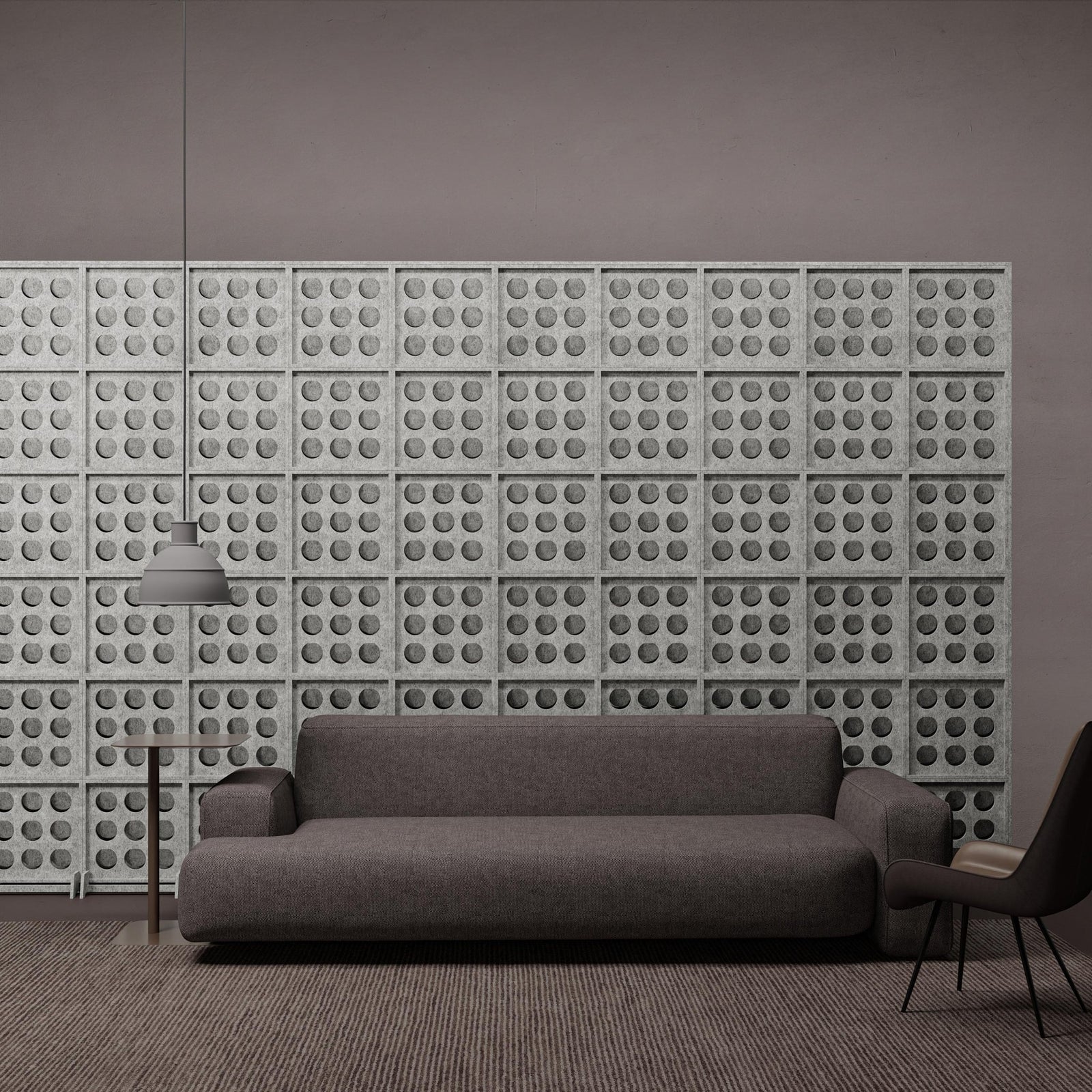 Tessell HarmonyBLOKS PET felt acoustic room divider by Inhabit.