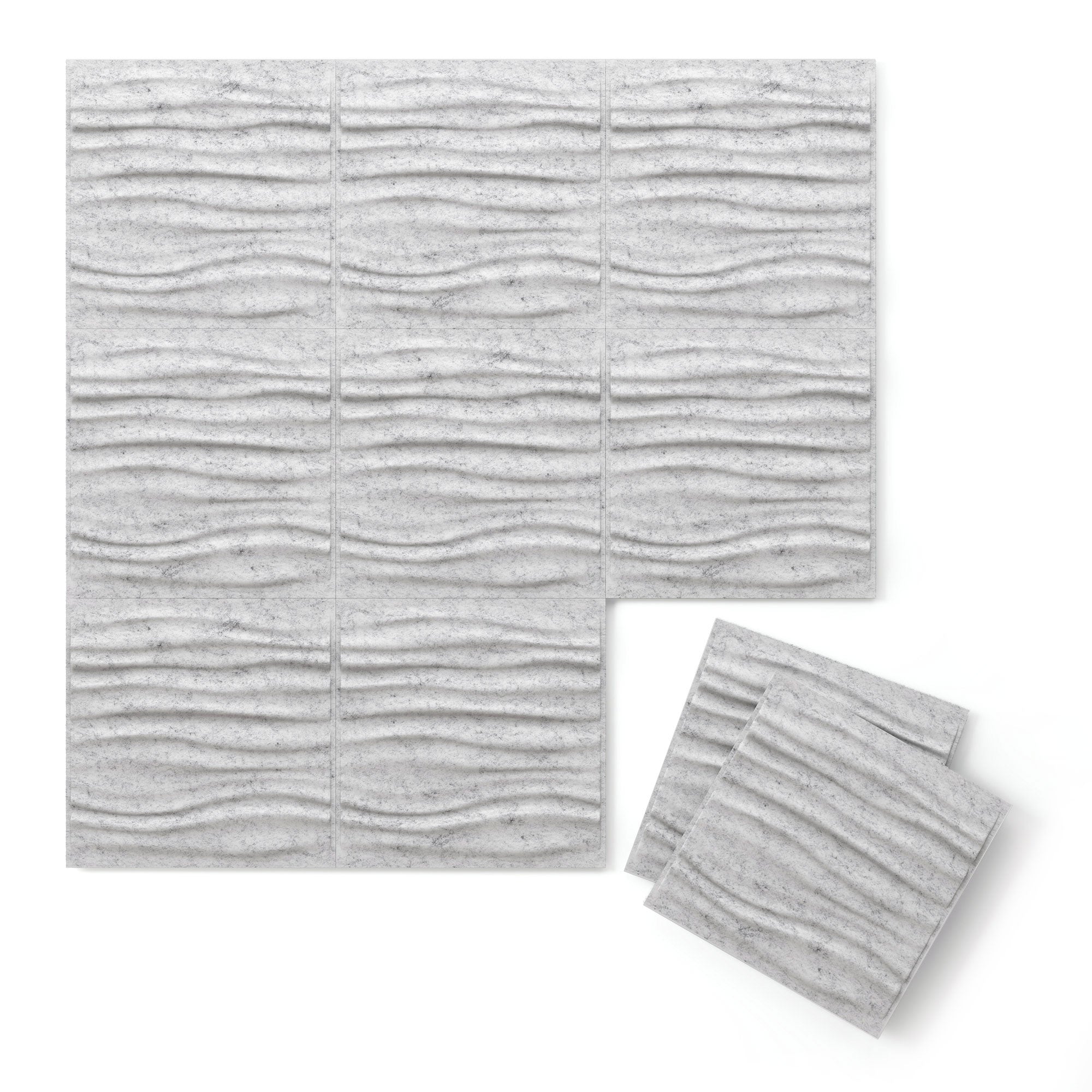 Tidal Harmony3D Acoustic Felt Wall Panels – Inhabit